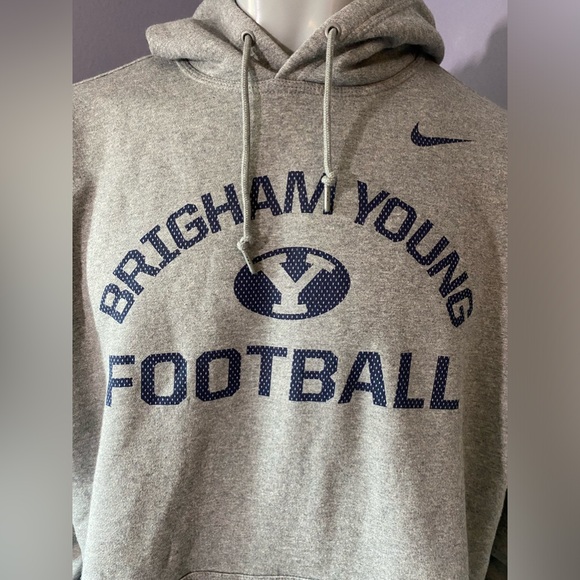 New Nike Brigham Young University Football football Pullover Hoodie Gray XXL - Picture 2 of 7